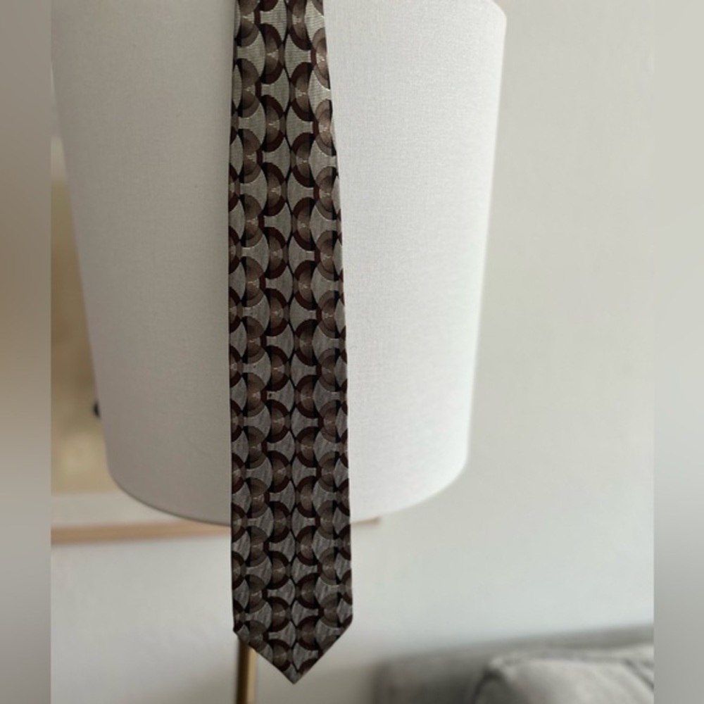 Vintage Pierre Balmain Preppy Retro Abstract Multicolor Silk Tie